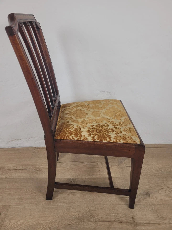 Victorian Dining Chairs Set 4 Carved Floral Upholstery 19thC Postage Available
