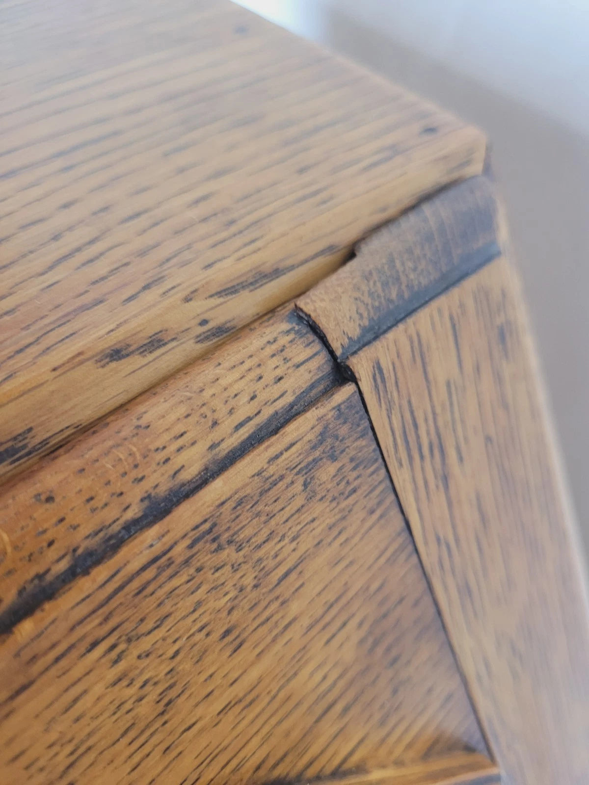 Oak Writing Bureau Desk Vintage 1950s Storage Country Rustic Delivery Available