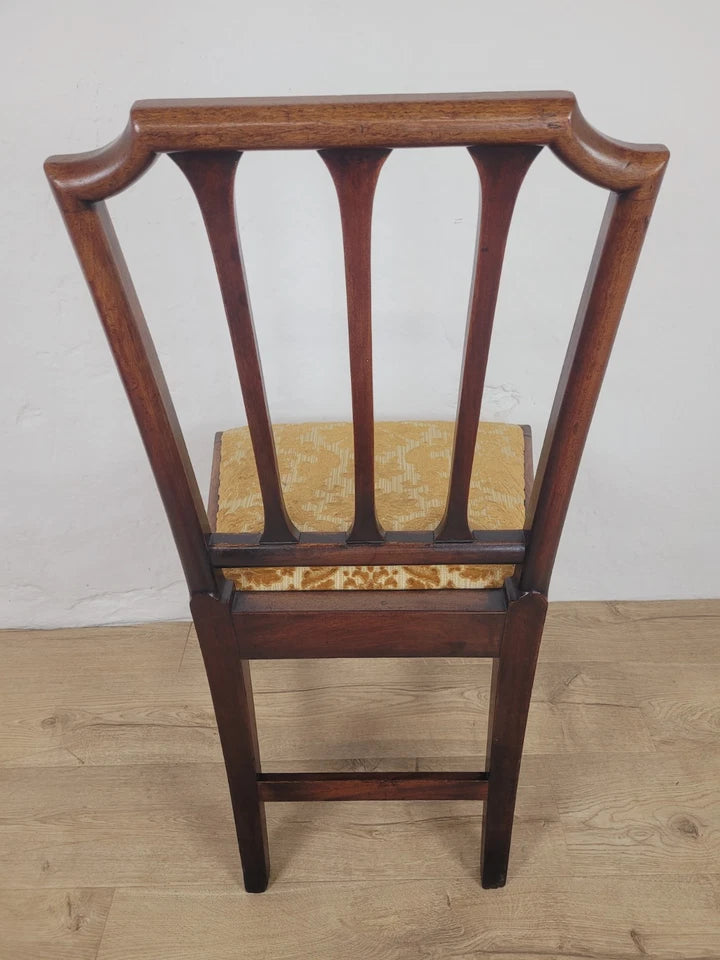 Victorian Dining Chairs Set 4 Carved Floral Upholstery 19thC Postage Available