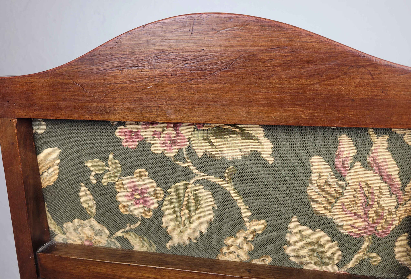 Edwardian Armchair Inlaid Floral Upholstery English 1900s Postage Available