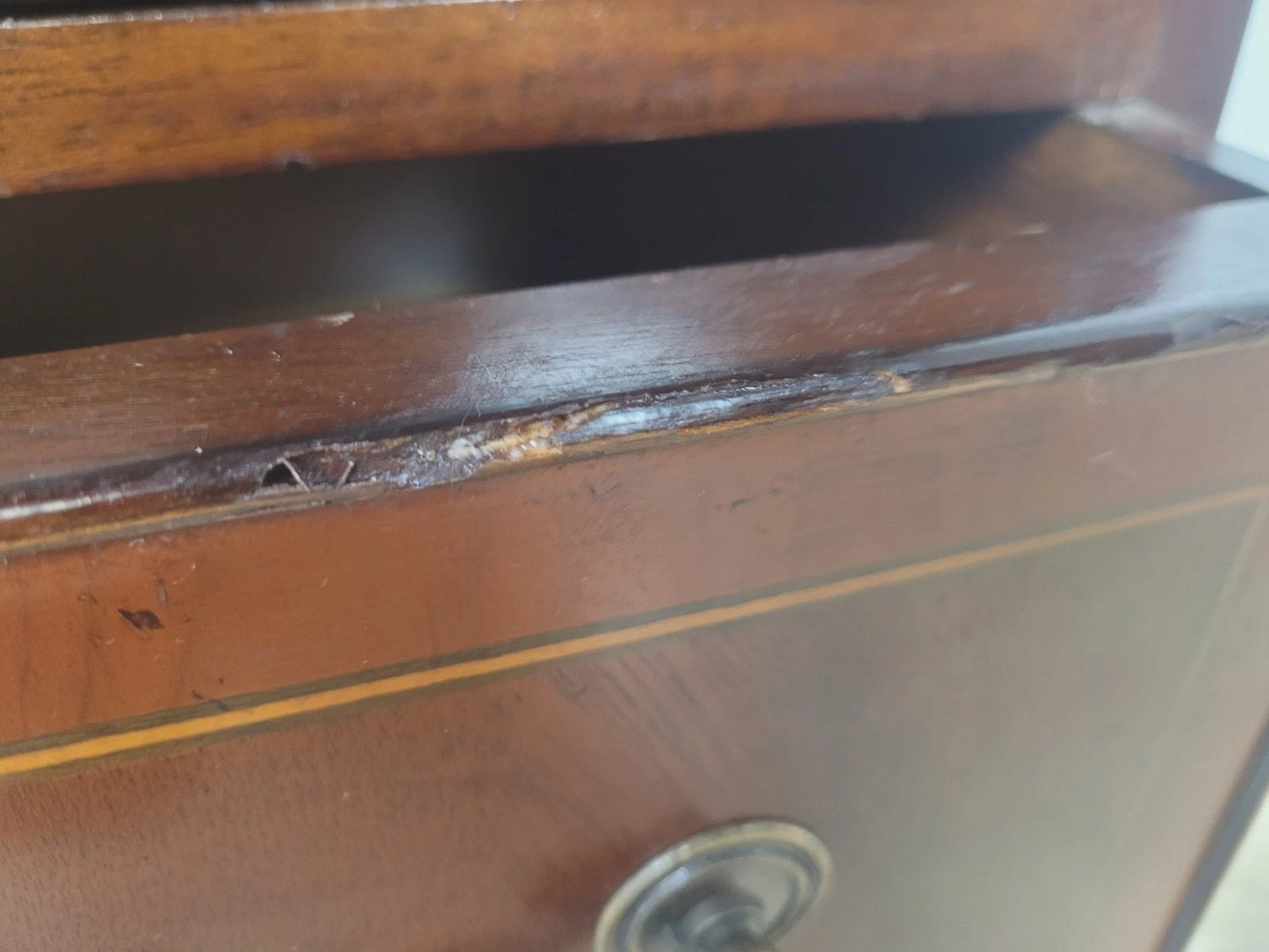 Edwardian Writing Bureau Desk Key & Lock Inlaid Antique 1910 Delivery Available