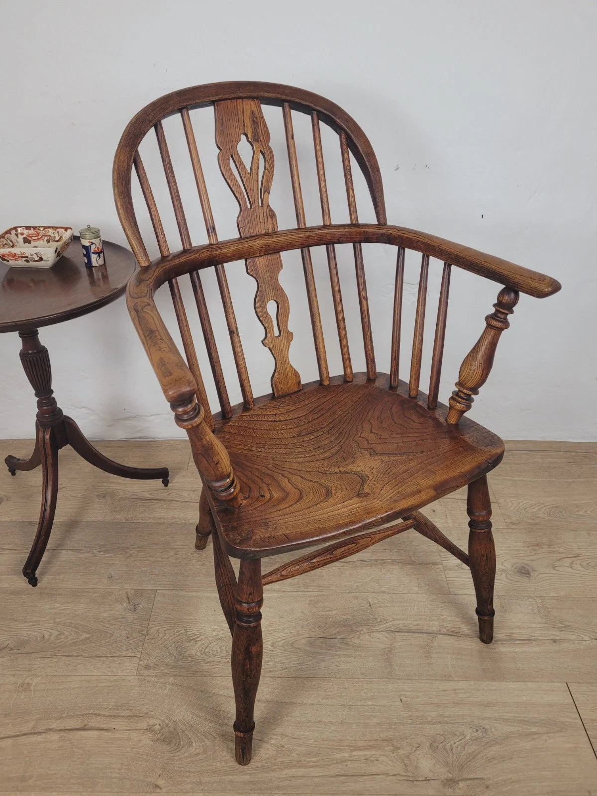 Windsor Armchair Low Back Ash & Elm Country 19thC Farmhouse Postage Available