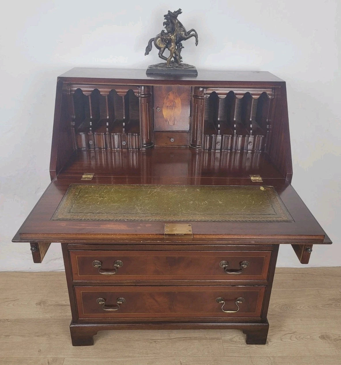 Edwardian Writing Bureau Desk Key & Lock Inlaid Antique 1910 Delivery Available