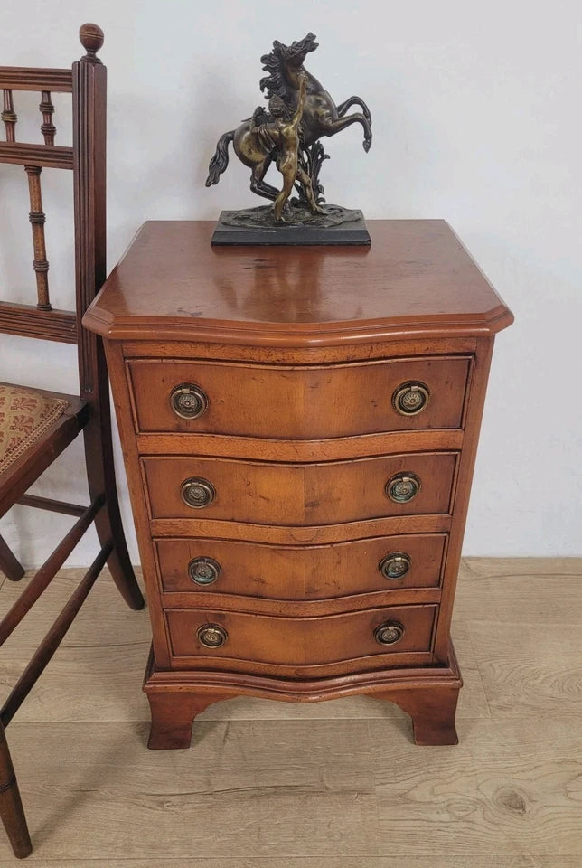 Walnut Chest of Drawers Serpentine Drawers Vintage Postage Available