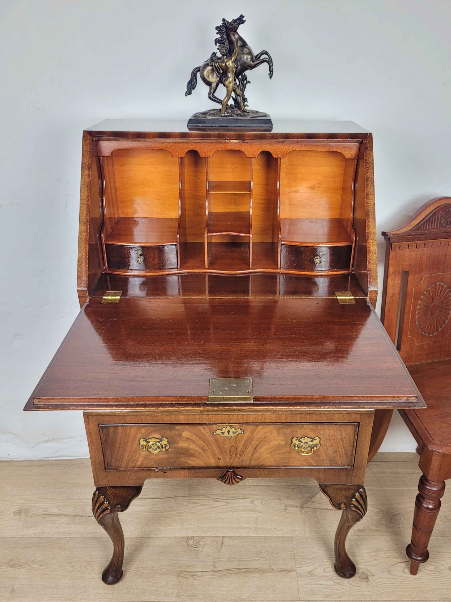 Ladies Writing Bureau Desk 1950s Lock & Key Drop Handles Delivery Available