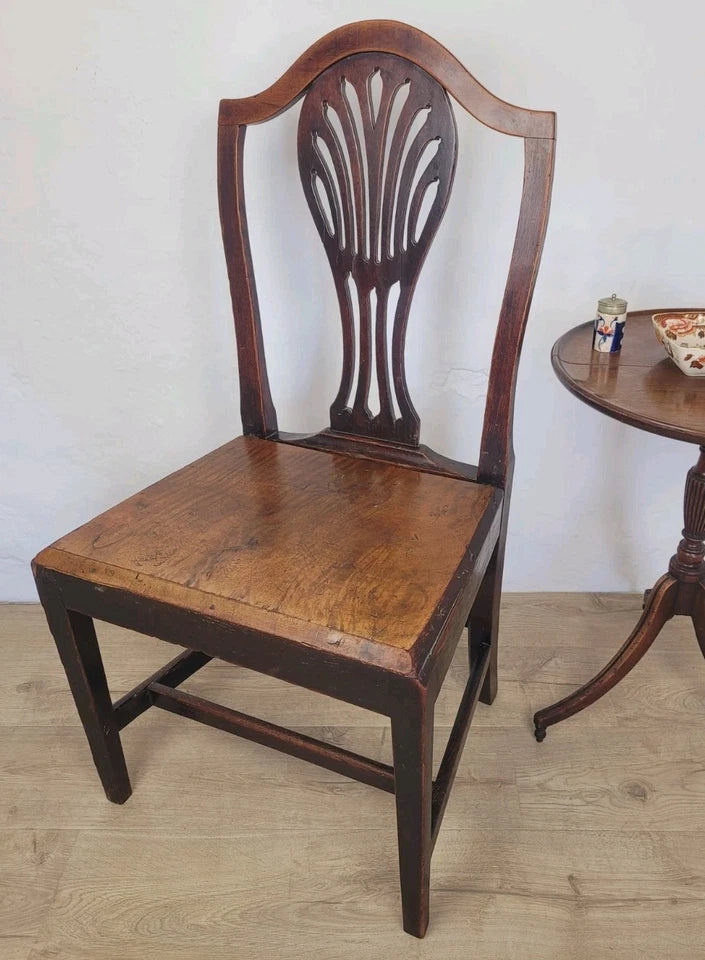 Country Side Chair Pierced Back Victorian 19th Century Antique Postage Available