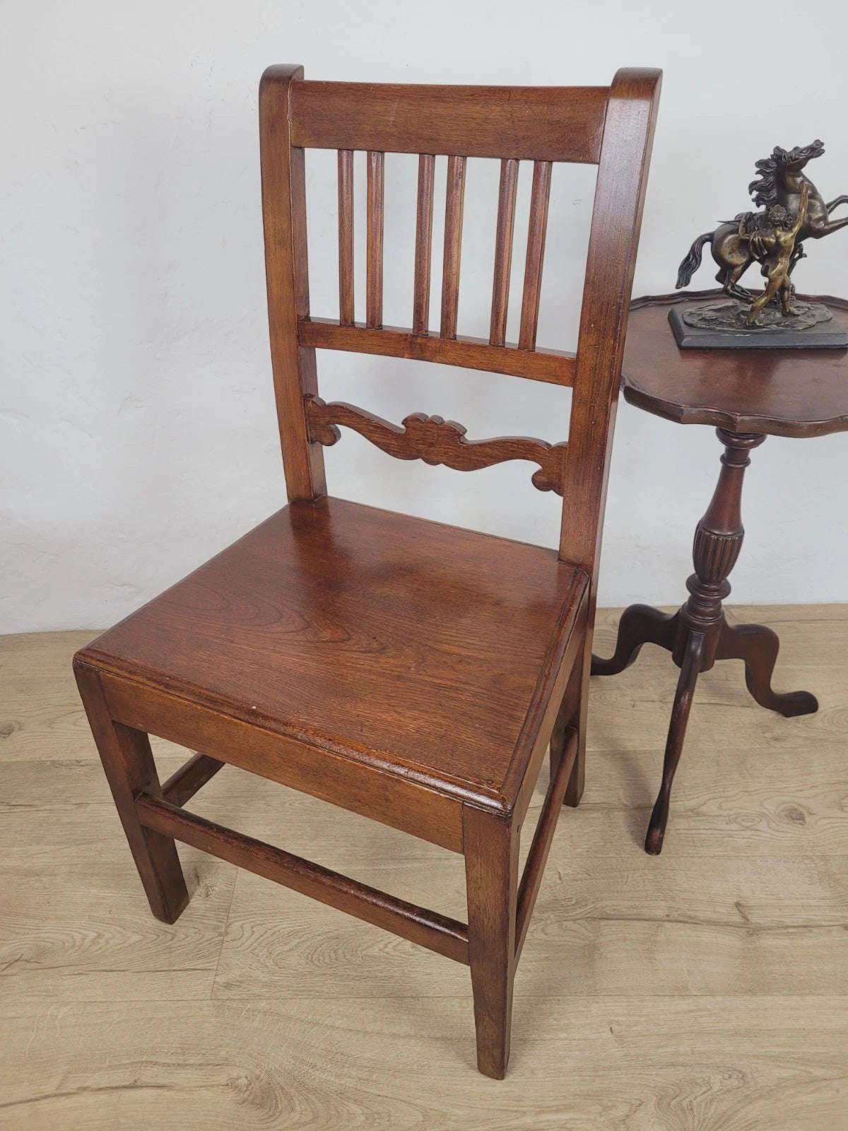 Oak Vintage Kitchen Chair Mid-20th Century 1950's Slat Back Postage Available
