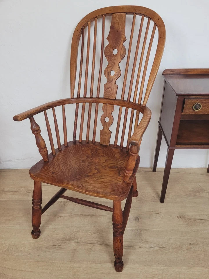 Windsor Armchair Victorian Yorkshire Ash & Elm HighBack 19thC Delivery Available