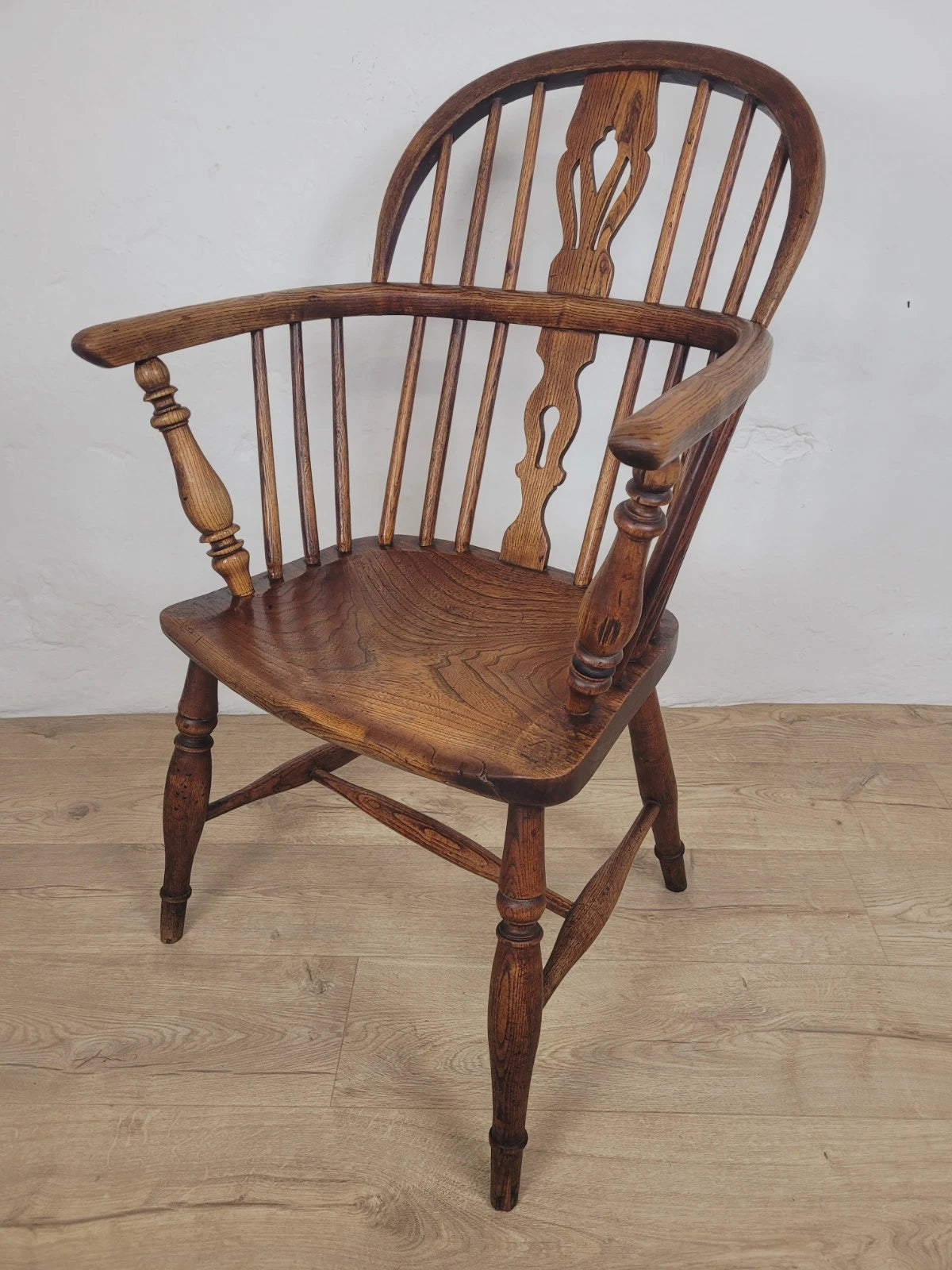 Windsor Armchair Low Back Ash & Elm Country 19thC Farmhouse Postage Available