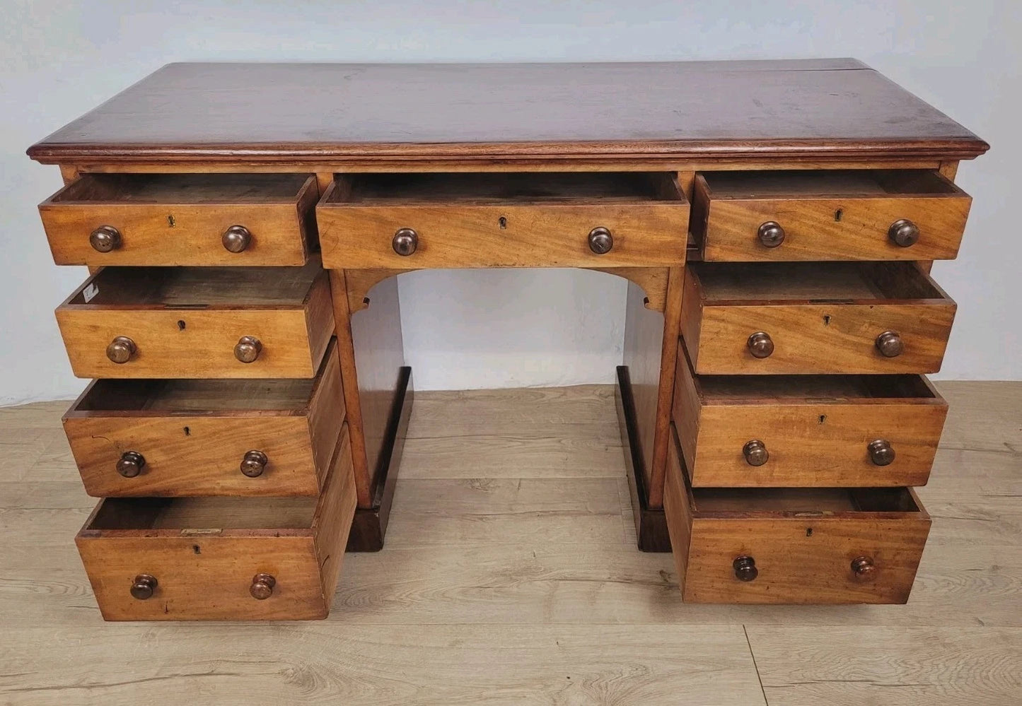 Victorian Writing Desk Knee Hole 19th Century English Antique Delivery Available
