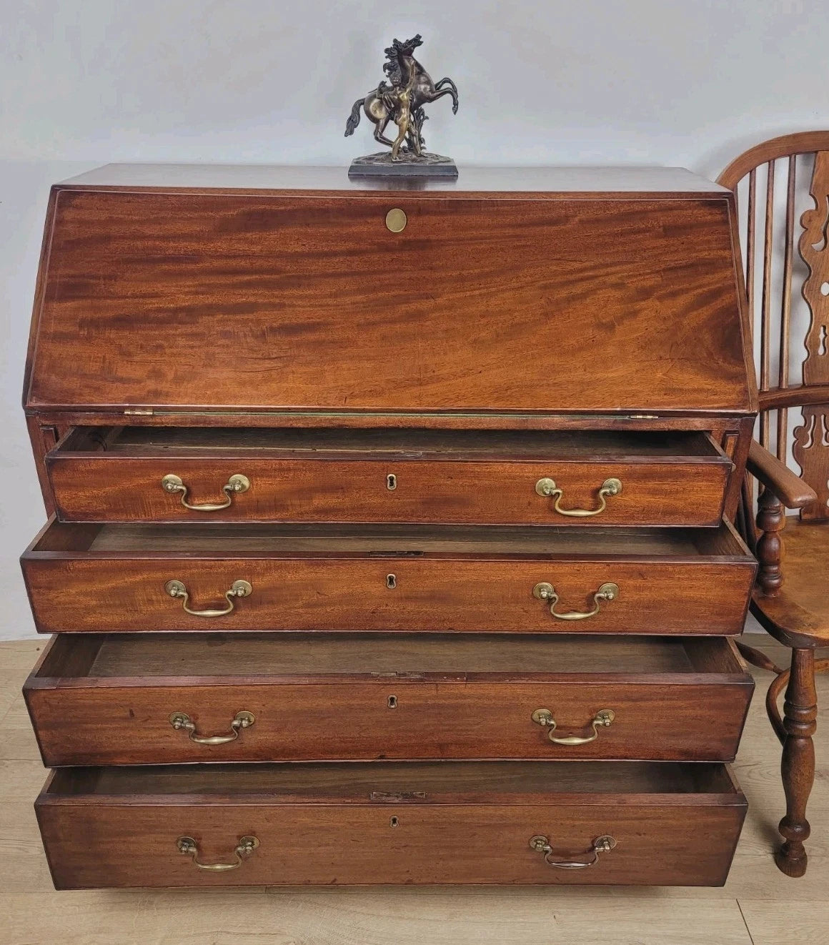 George III Writing Bureau Desk Inlaid 18thC Antique English Delivery Available