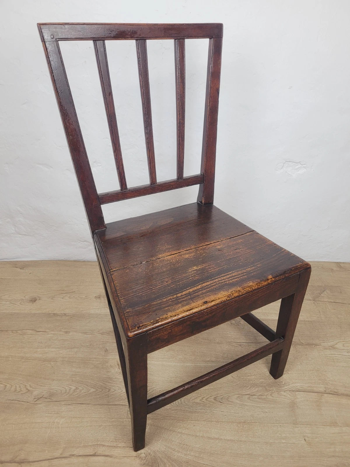 Victorian Kitchen Chair Oak Rail Back 19th Century Antique Postage Available