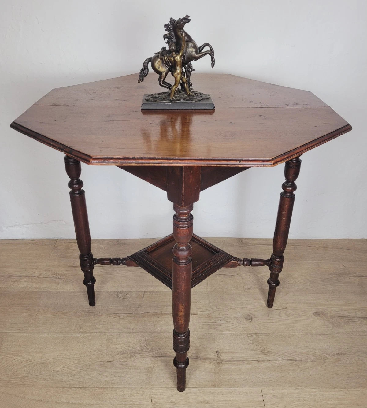 Edwardian Octagonal Table Occasional Shelf Mahogany Postage Available