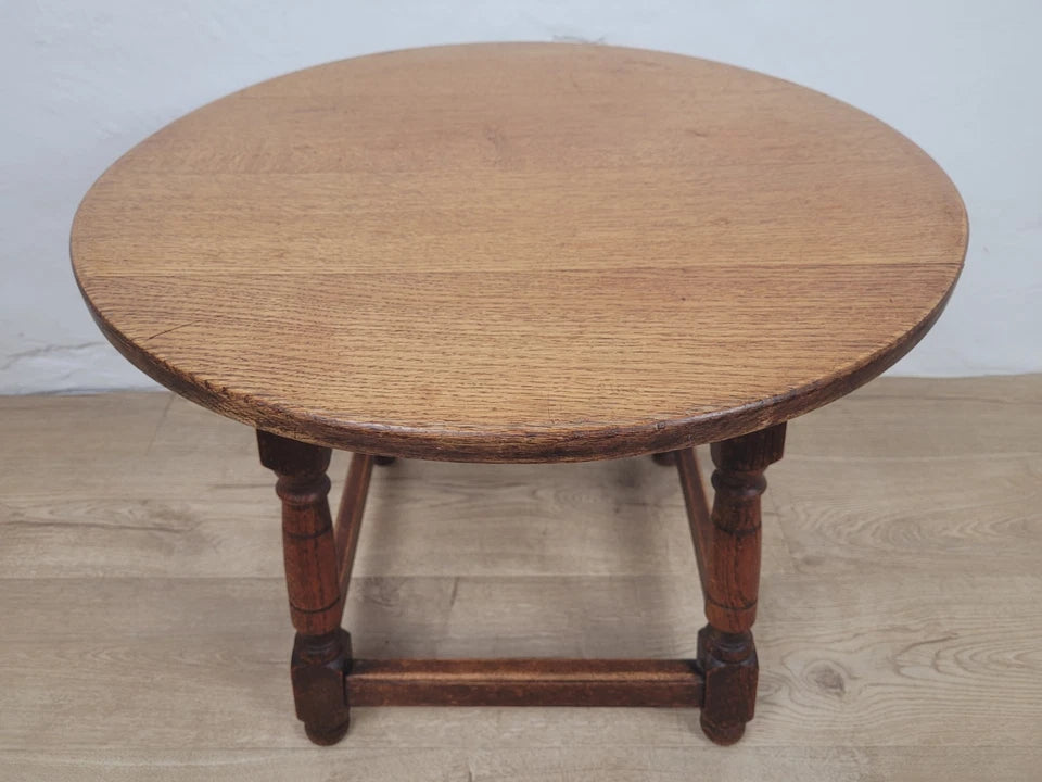 Oak Occasional Table Circular Country Rustic Vintage C1930 Postage Available