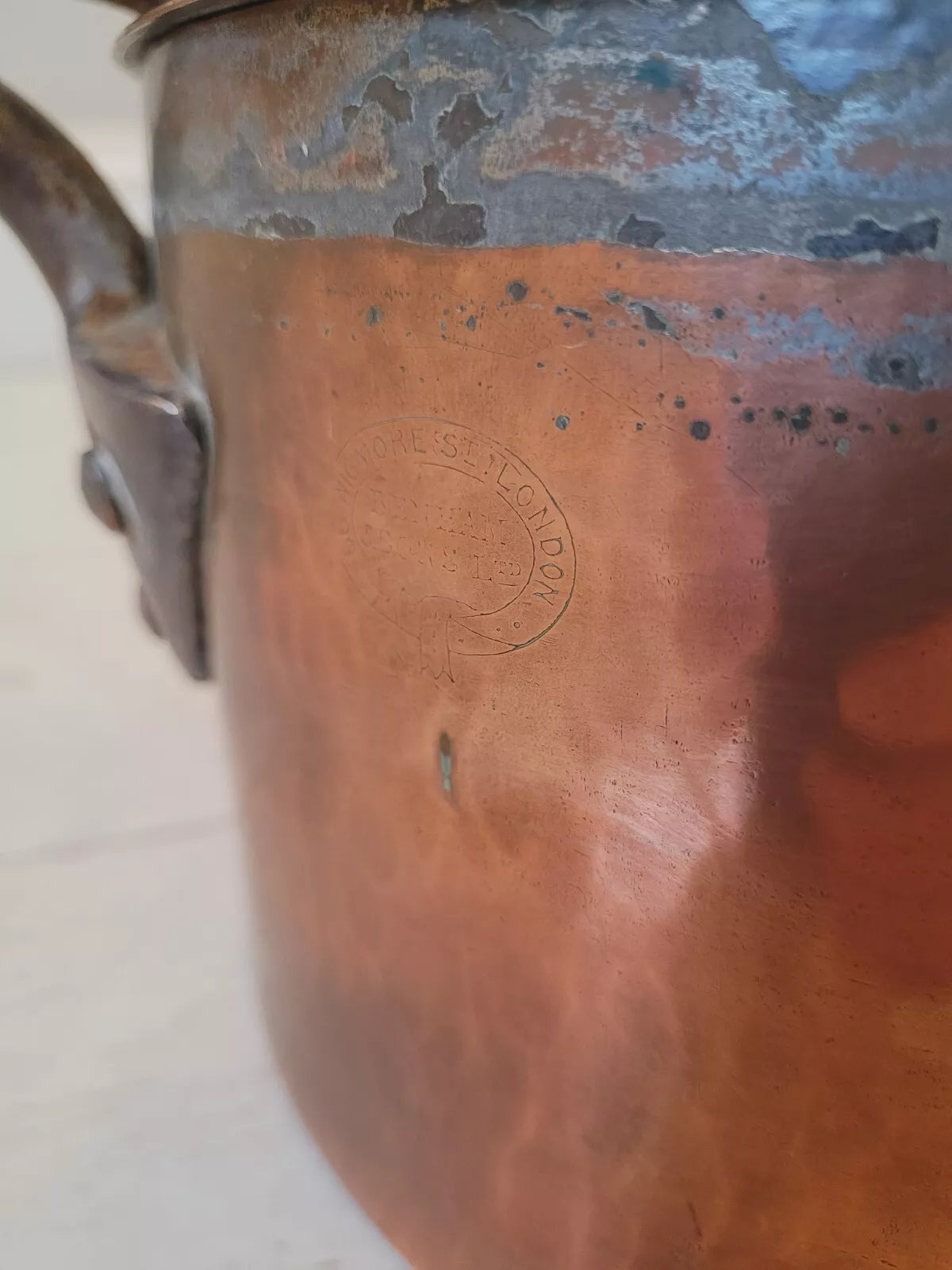 Copper Saucepan Benham & Sons Country Kitchenware Antique Postage Available
