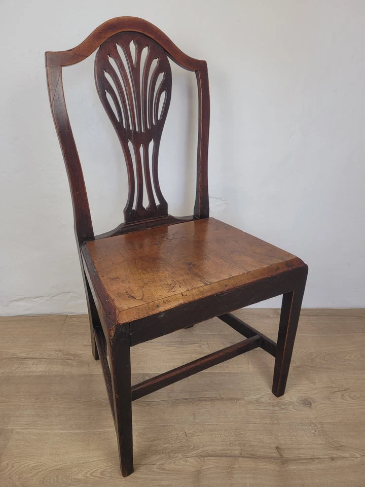 Country Side Chair Pierced Back Victorian 19th Century Antique Postage Available