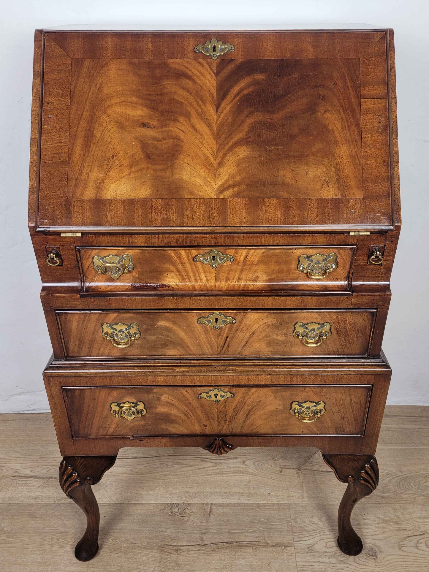 Ladies Writing Bureau Desk 1950s Lock & Key Drop Handles Delivery Available