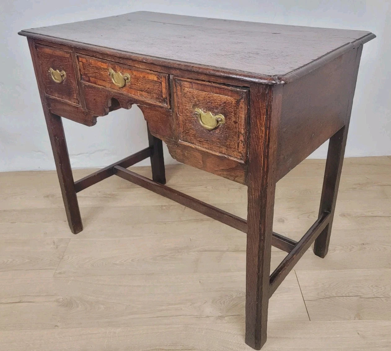 Georgian Side Table Lowboy Desk English Oak 18thC Antique Delivery Available