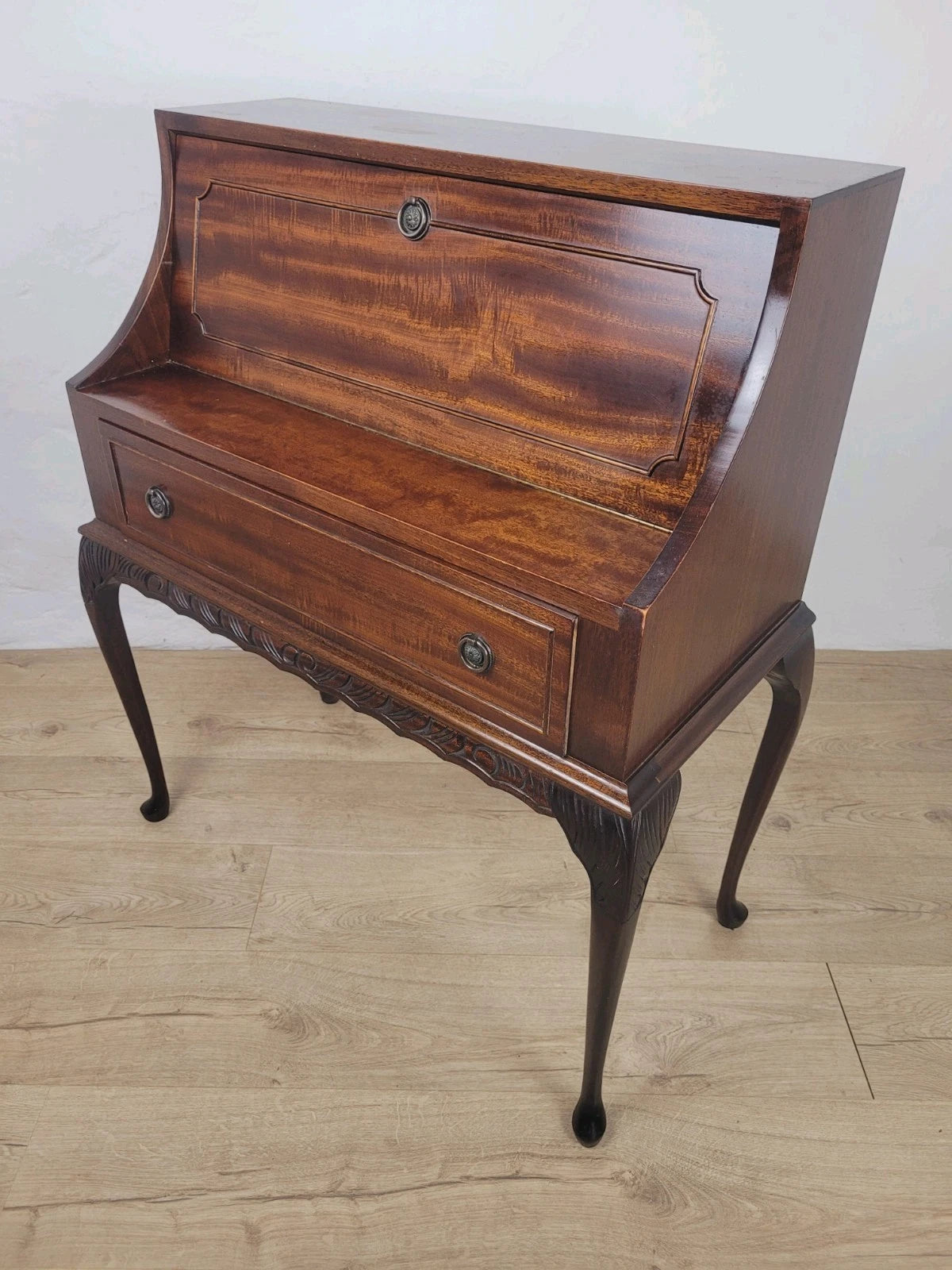 Vintage Ladies Writing Desk Pigeon Holes Storage Handles Delivery Available