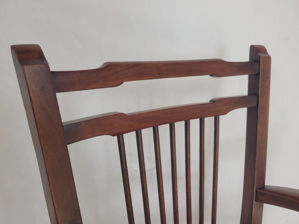 Country Armchair 19th-Century Rush Seat Bedroom Antique Postage Available