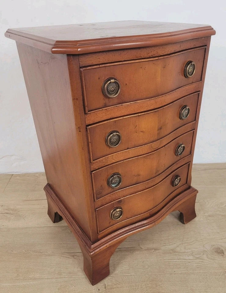 Walnut Chest of Drawers Serpentine Drawers Vintage Postage Available