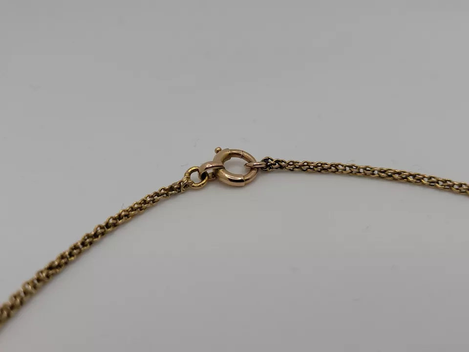 Edwardian Chain Rose Gold 15ct 6.5g Twisted Box Link Bolt Ring Postage Available
