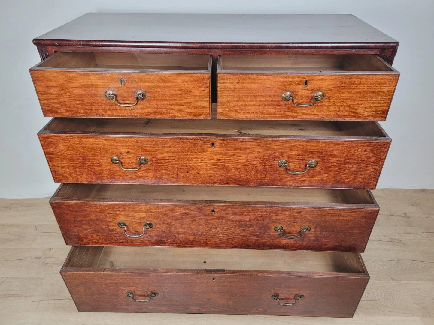 Victorian Chest of Drawers 2 Over 3 19thC Drop Handles Delivery Available