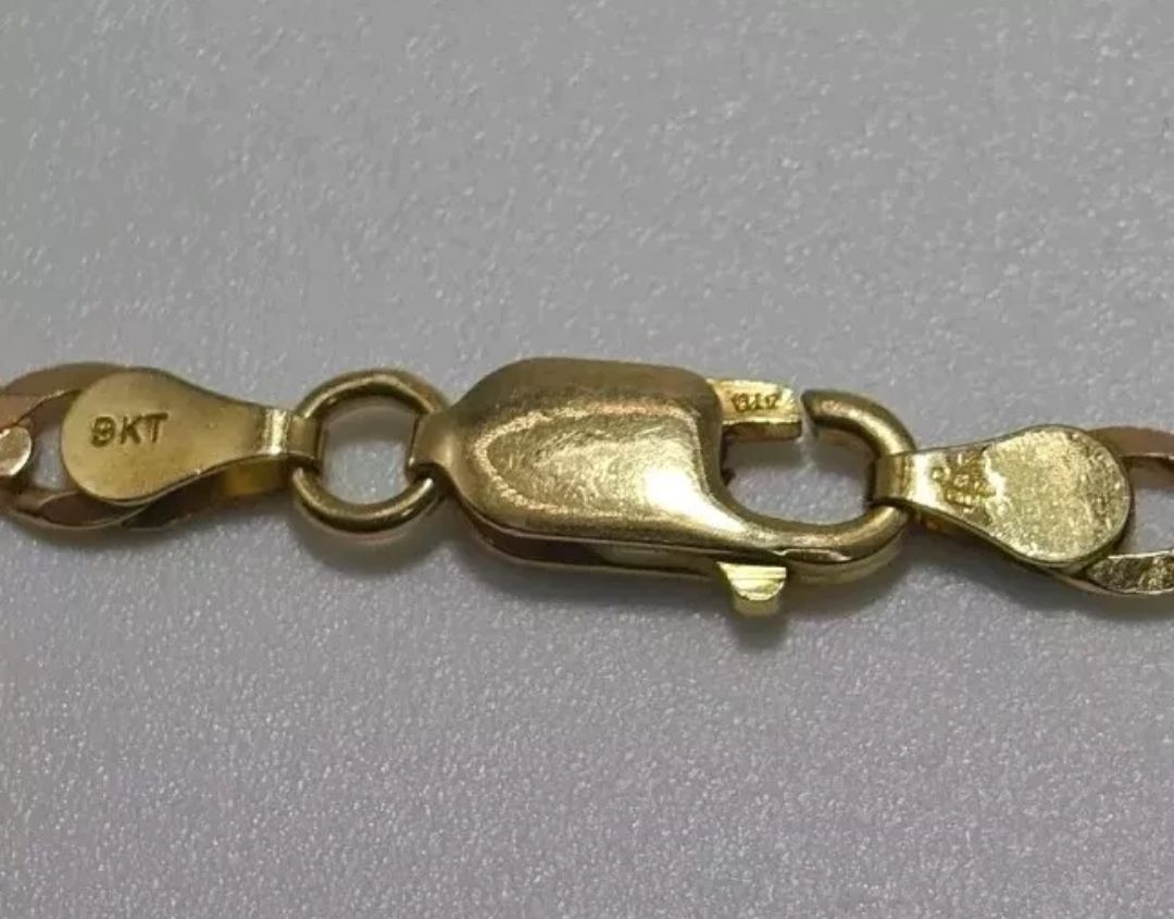 Flat Curb Necklace Gold 9ct 18.7 Inch Postage Available