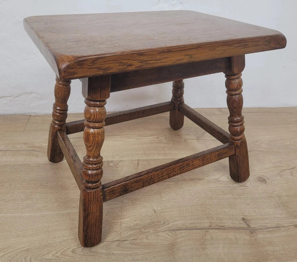Oak Occasional Side Table Vintage Rectangular Country Postage Available
