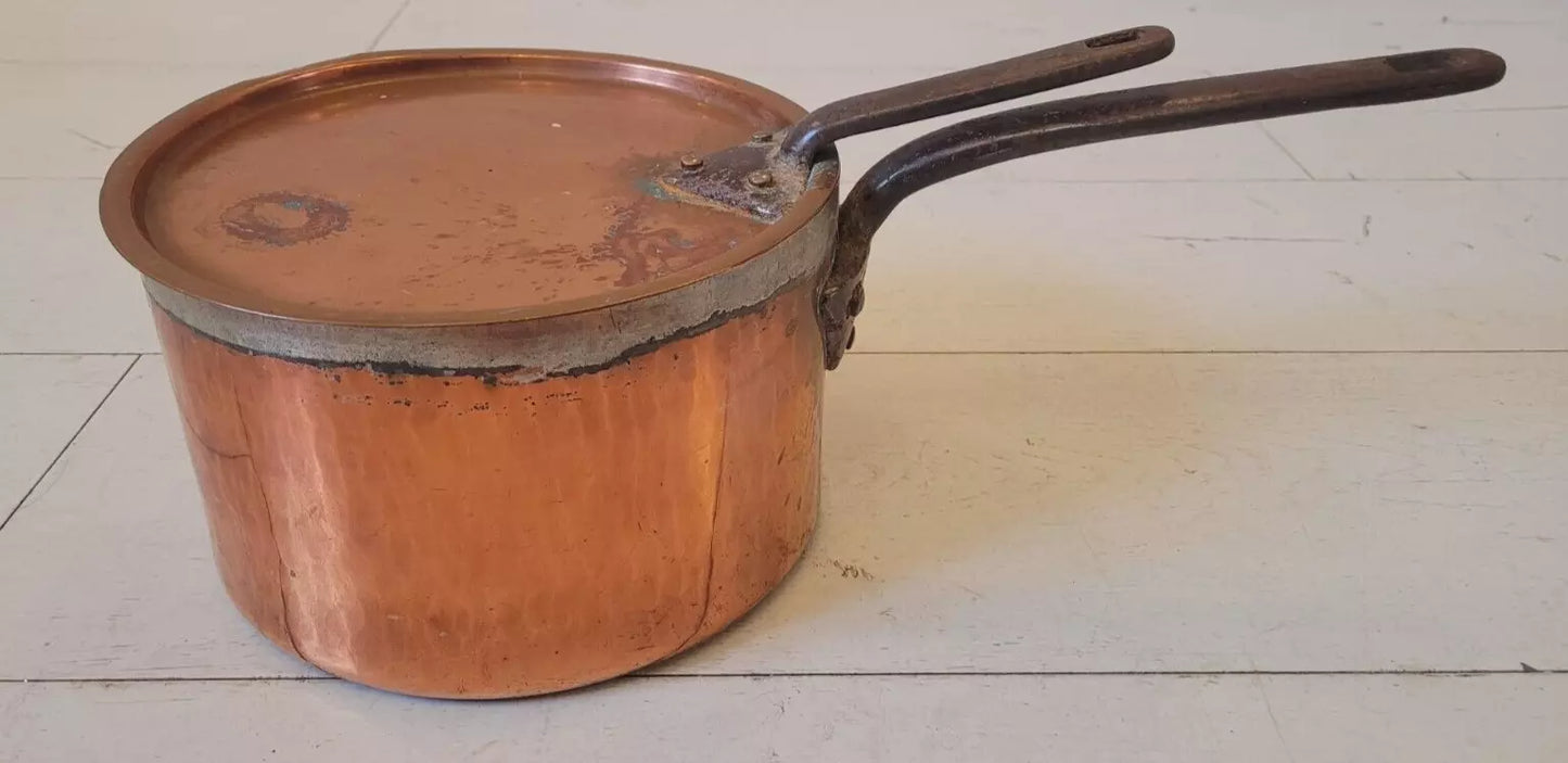 Copper Saucepan Benham & Sons Country Kitchenware Antique Postage Available