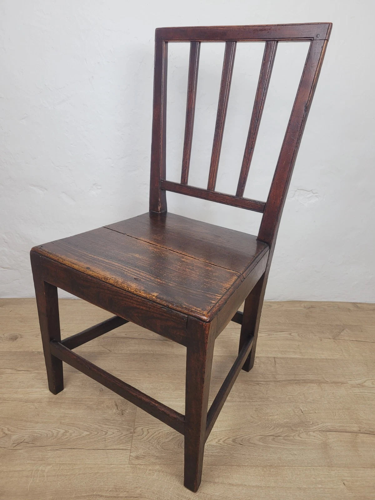 Victorian Kitchen Chair Oak Rail Back 19th Century Antique Postage Available
