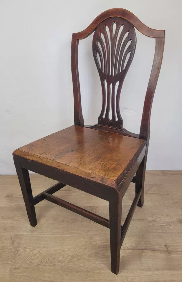 Country Side Chair Pierced Back Victorian 19th Century Antique Postage Available