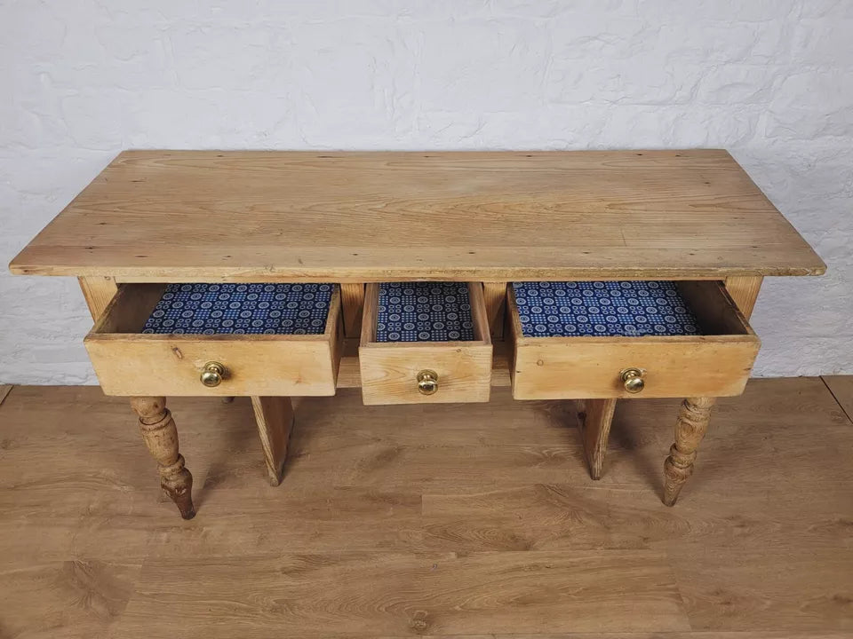 Victorian Side Table Bench Kitchen Pine Farmhouse Antique Delivery Available