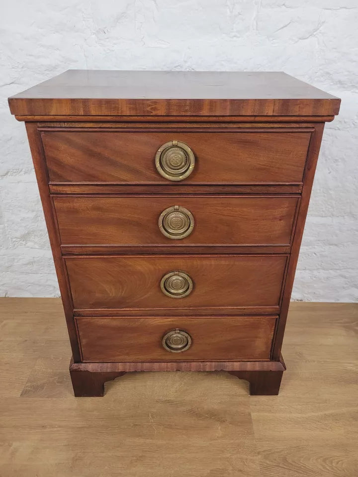 Regency Chest Of Drawers Brass Handles Mahogany Antique Postage Available