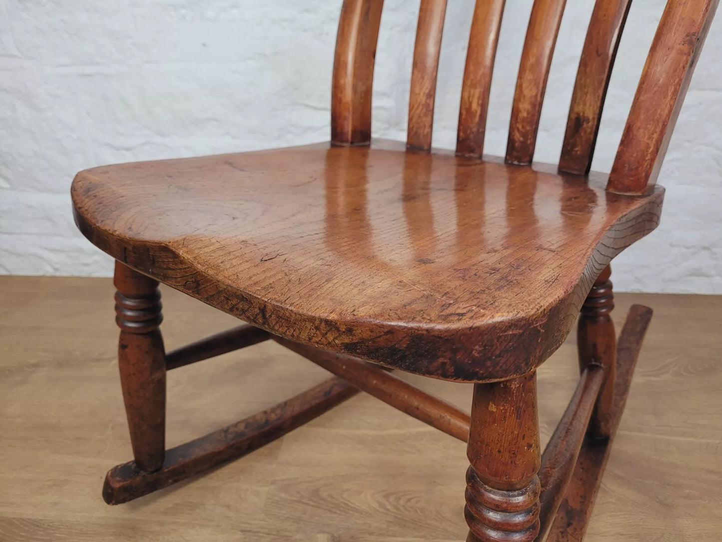 Farmhouse Rocking Chair Victorian Lathe Back Country Antique Postage Available