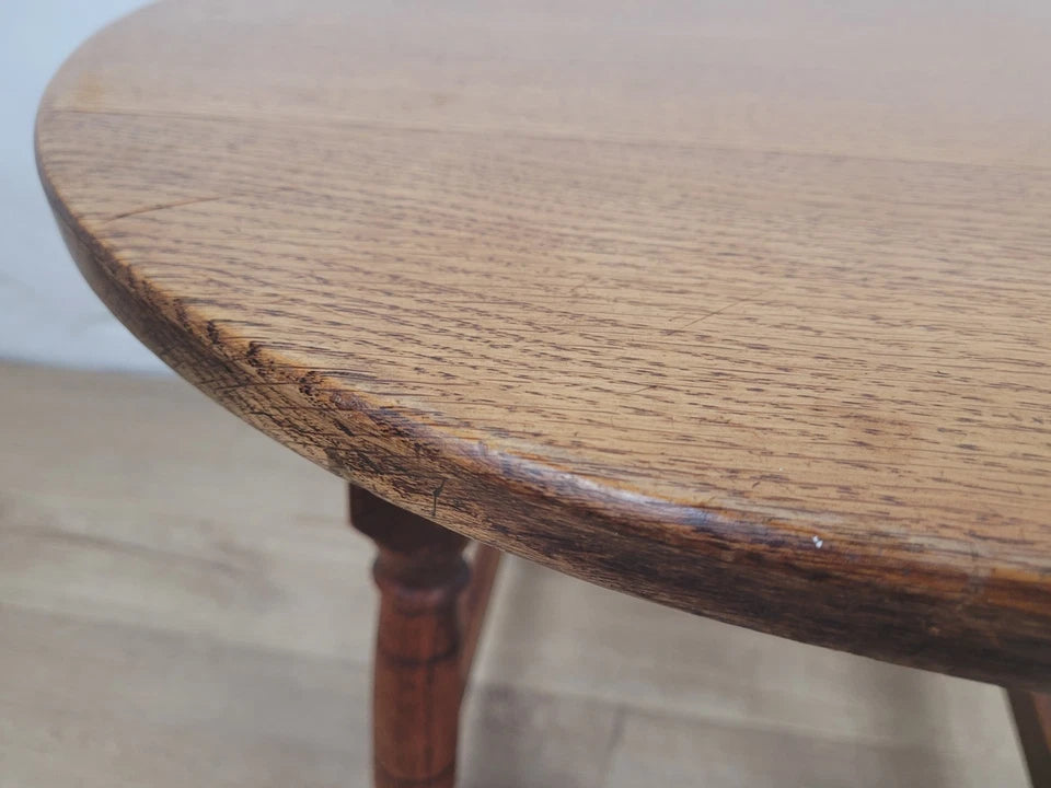 Oak Occasional Table Circular Country Rustic Vintage C1930 Postage Available