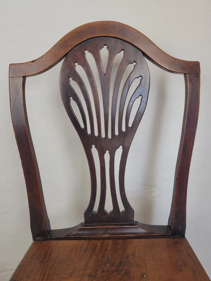 Country Side Chair Pierced Back Victorian 19th Century Antique Postage Available