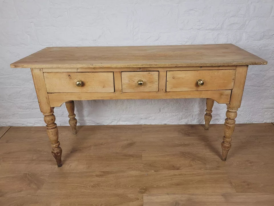 Victorian Side Table Bench Kitchen Pine Farmhouse Antique Delivery Available