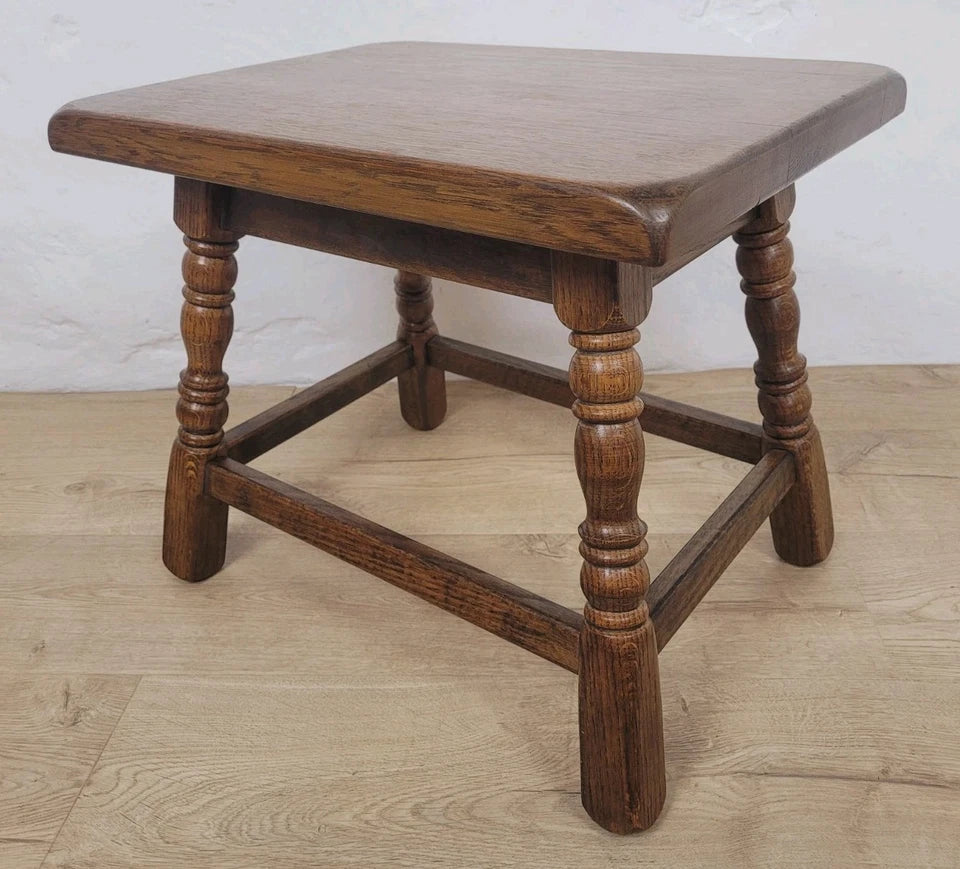 Oak Occasional Side Table Vintage Rectangular Country Postage Available