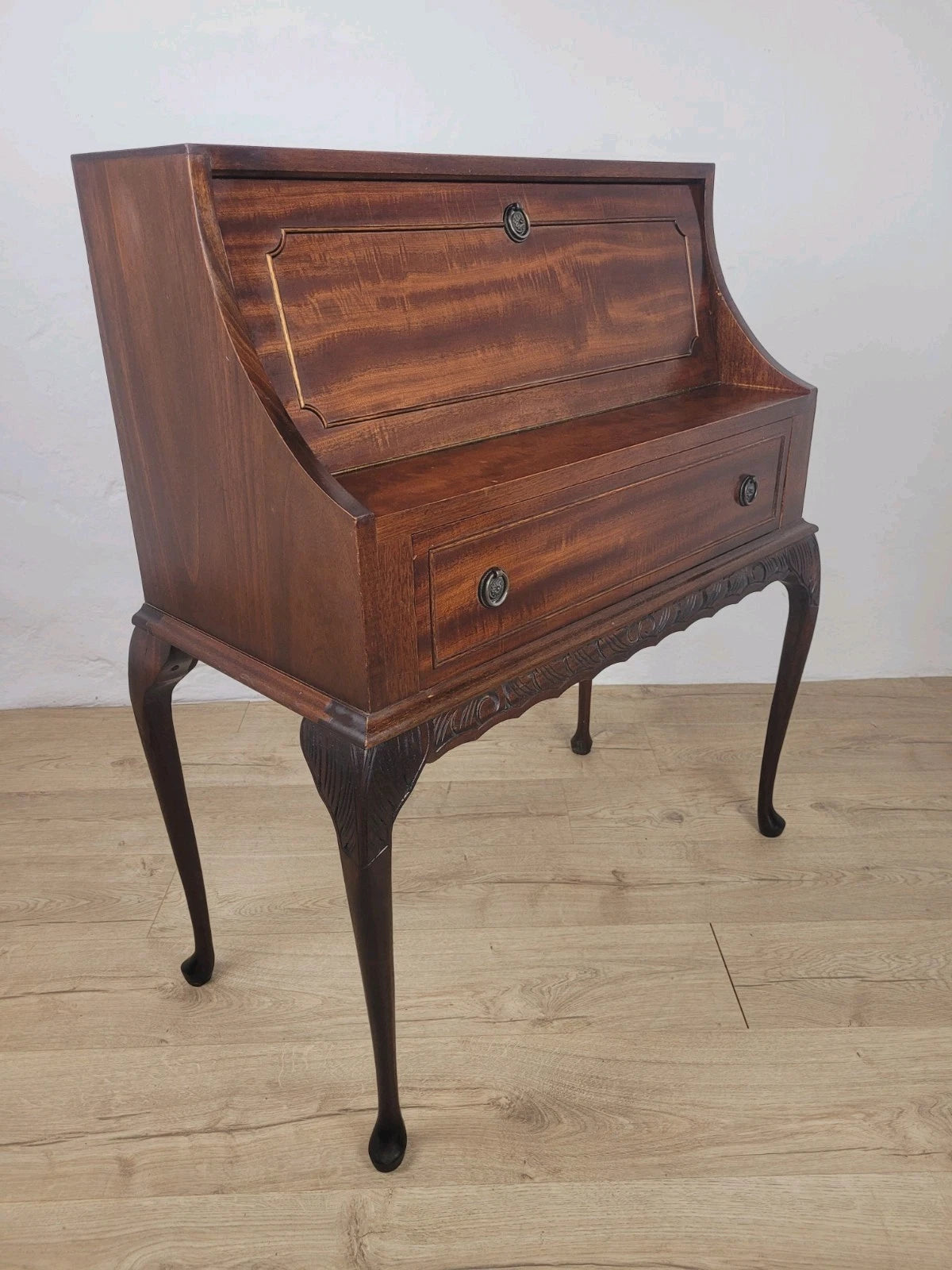 Vintage Ladies Writing Desk Pigeon Holes Storage Handles Delivery Available