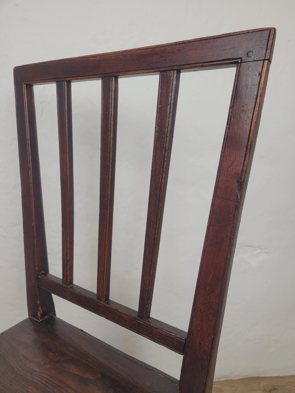 Victorian Kitchen Chair Oak Rail Back 19th Century Antique Postage Available