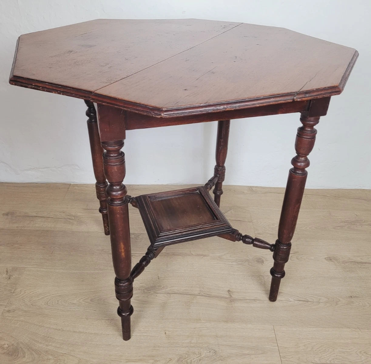Edwardian Octagonal Table Occasional Shelf Mahogany Postage Available
