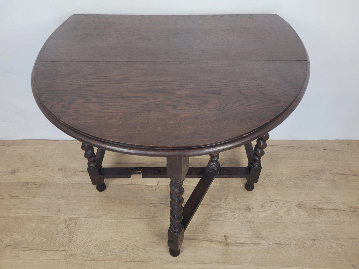 Vintage Drop Leaf Table Gateleg Barley Twist Oak 1930's Delivery Available