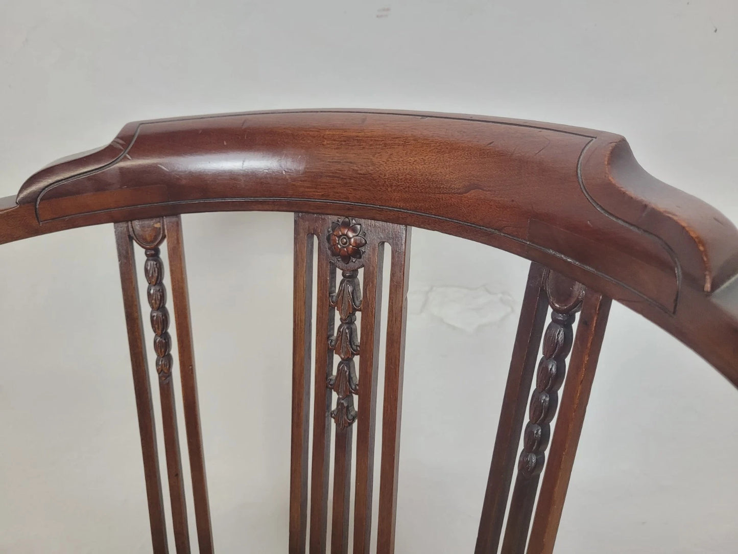 Vintage Tub Chair 1950's Mid Century English Floral Wool Seat Postage Available