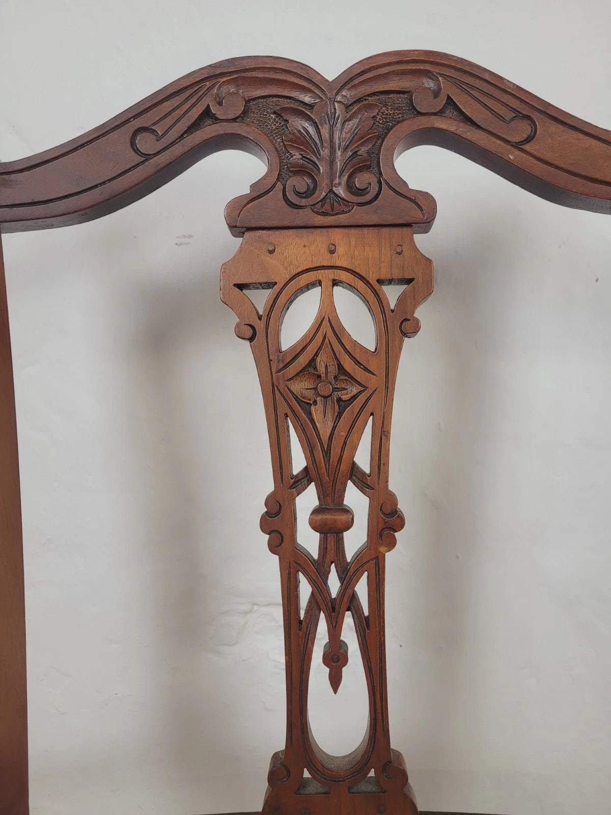 Edwardian Nursing Chair Carved Castors Upholstery Floral Postage Available