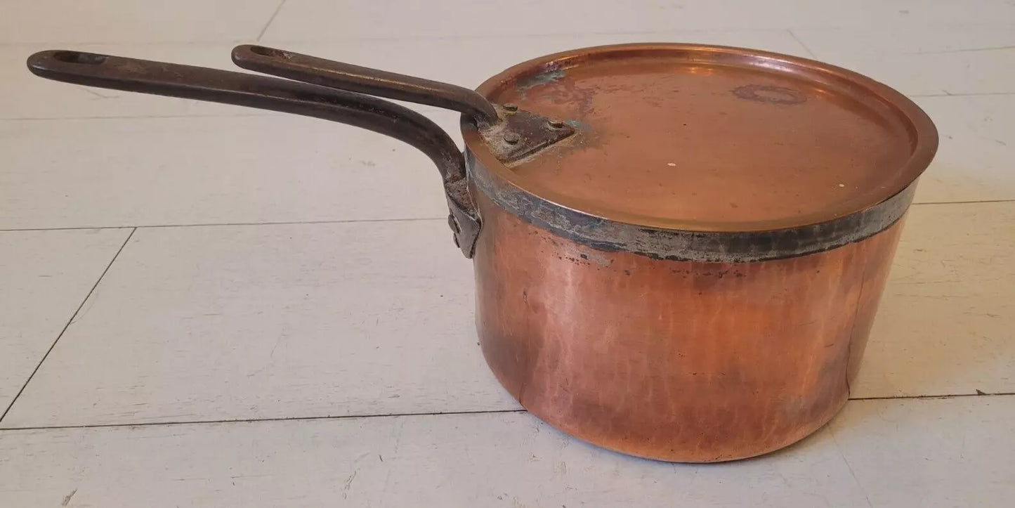 Copper Saucepan Benham & Sons Country Kitchenware Antique Postage Available