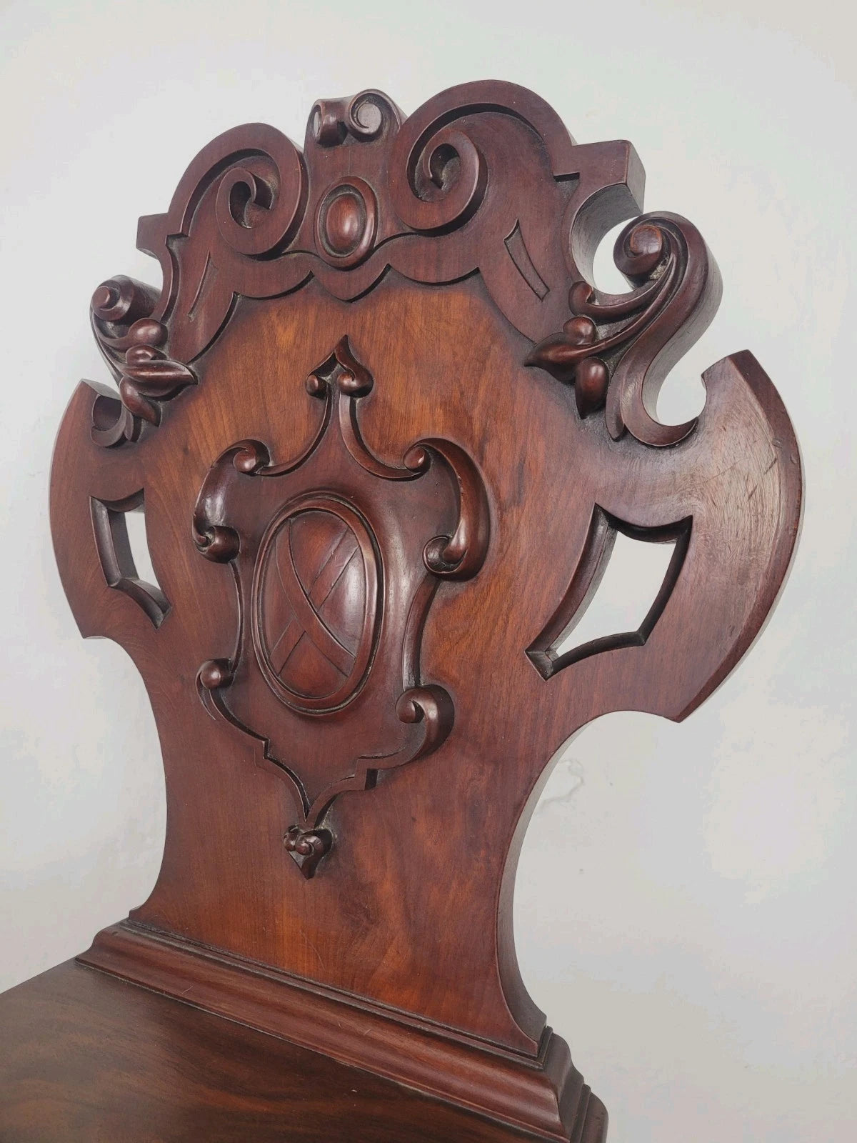 Victorian Hall Chair 19th Century Carved Mahogany Postage Available