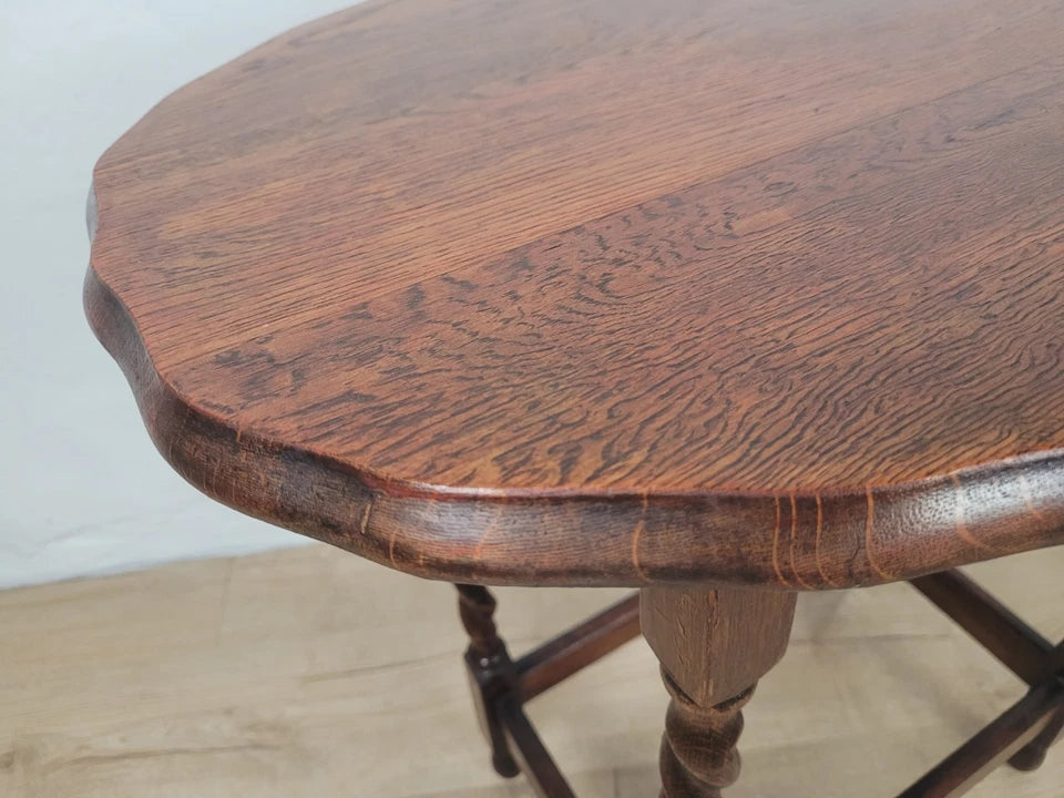 Barley Twist Occasional Table Oak Figured Country English Postage Available
