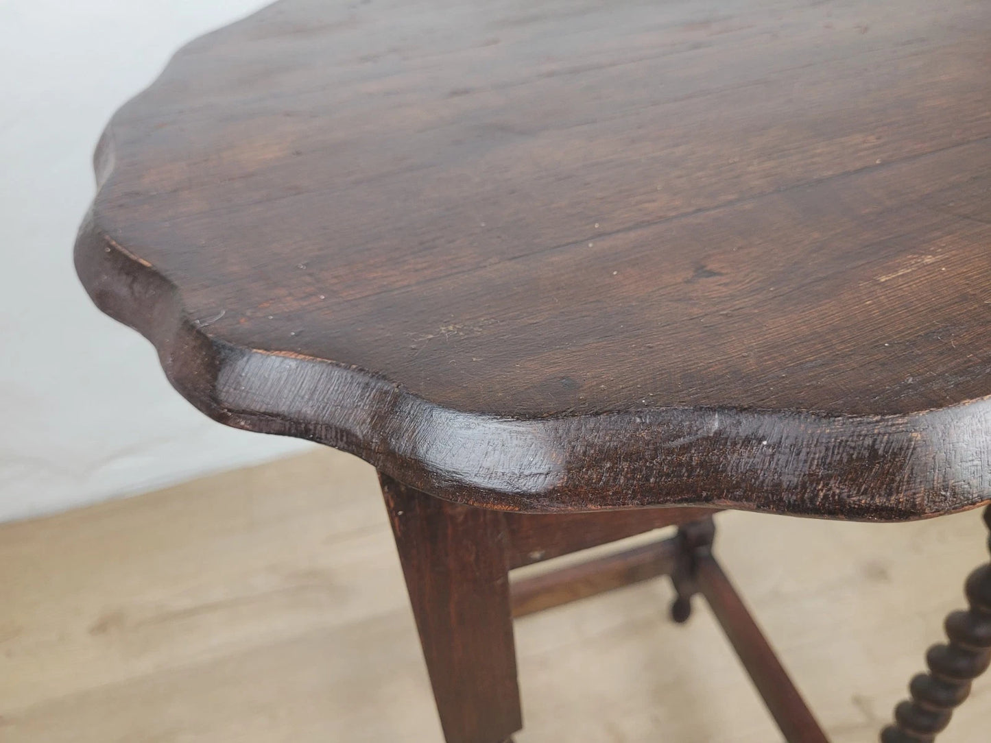 Pie Crust Side Table Victorian Barley Twist English Antique Postage Available