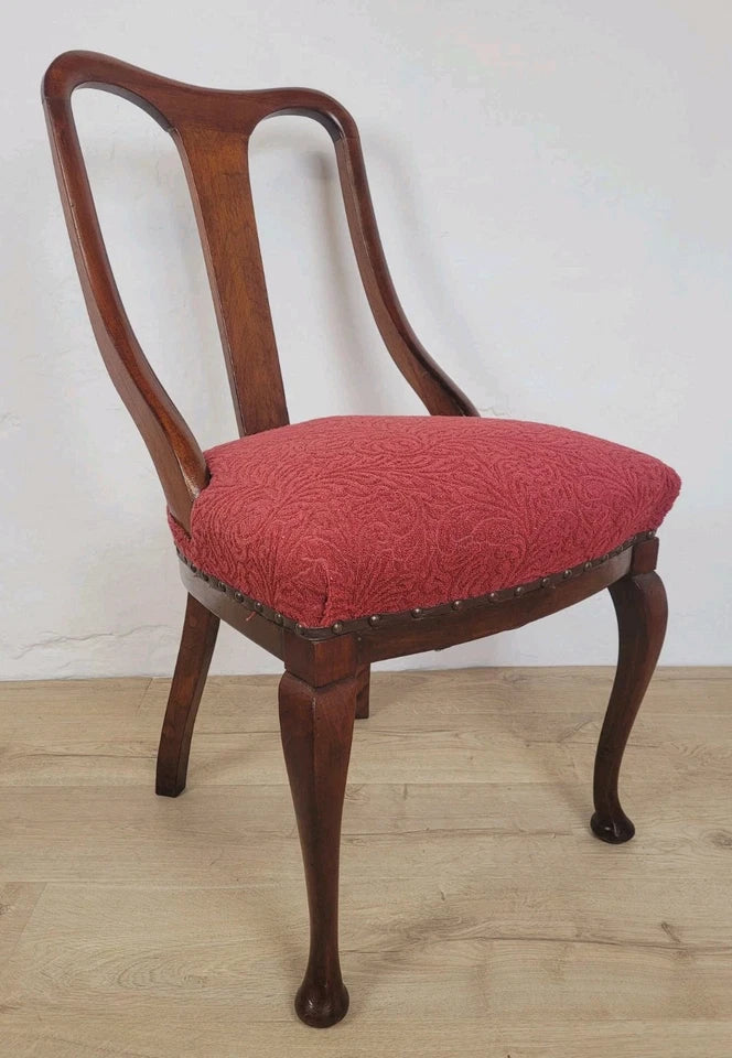 Vintage Dining Chairs Set Of 4 1950s Queen Anne Legs High Back Postage Available